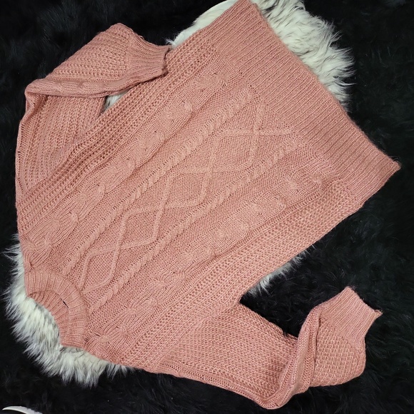 WOMENS BRAVE SOUL PINK SWEATER SIZE 6 - Picture 1 of 7